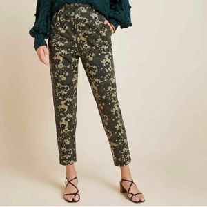 Anthropologie Amadi | Floral Camo crop pants
